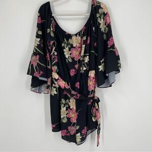 City Chic Women’s Off the Shoulder Floral Romper size 18